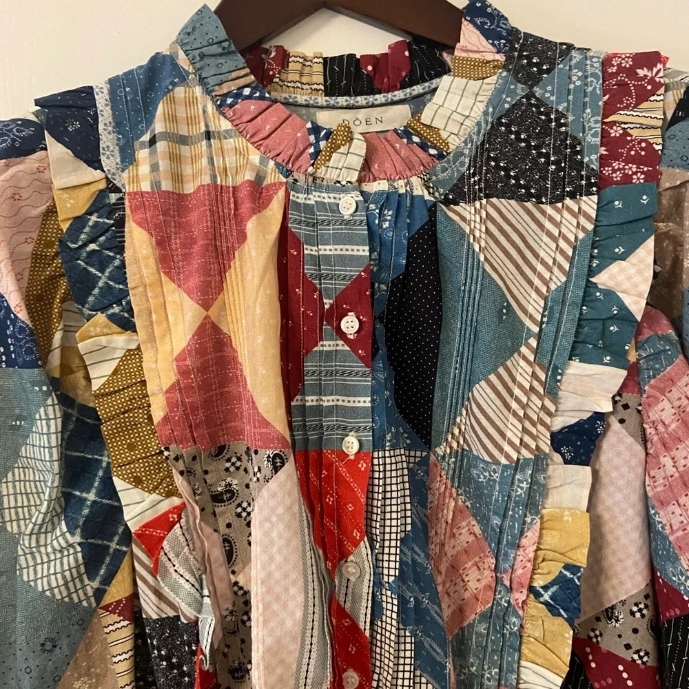 Doen Amadine Multicolor Patchwork Blouse - Picture 3 of 4